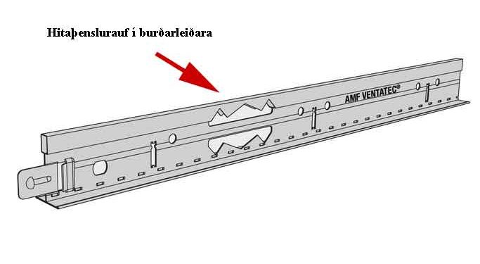 Burðarleiðari með þenslurauf