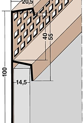 L loftunarlisti PVC 2,5m (3664)