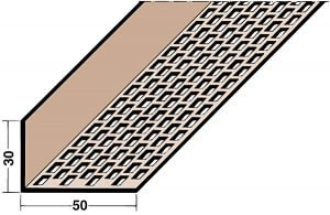 L loftunarlisti PVC 2,5m BRÚNN ( 3610 )