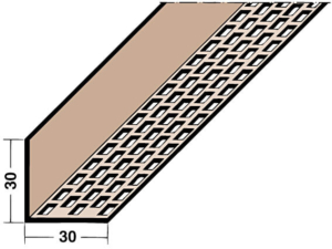 L loftunarlisti PVC 2,5m SVARTUR (3612 )