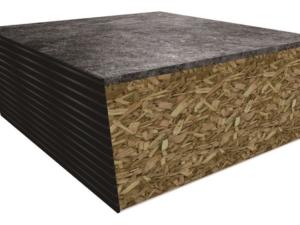 Viðarplata með gráyrjóttu HPL 577 stærð 600 x 600 x 40 mm