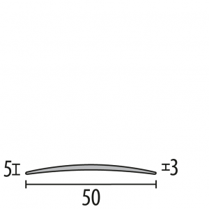 Tengilisti 50x3mm eðalstál og silver ( 463sk )