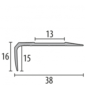 Tröppunef f. innlegg 38x15mm silver og bronze ( 711 )